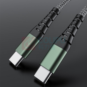 姿珀雅 编织快充手机数据线CC款 100w (编织绿)