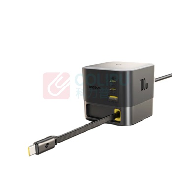 倍思 Baseus Nomos系列氮化镓桌面充电器 CCNMS100CC 3C+U 100W (黑色)