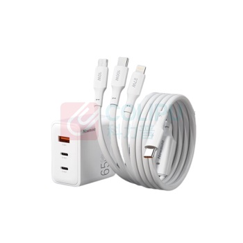 纽曼 Newmine 一拖三超级快充三合一套装 TC-083CA65G1 65W (白色)