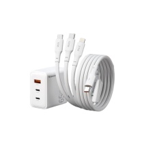 纽曼 Newmine 一拖三超级快充三合一套装 TC-083CA65G1 65W (白色)