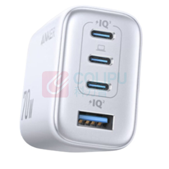 安克 ANKER 四口氮化镓充电器 安心充3C+1U A121C 70W (白色)