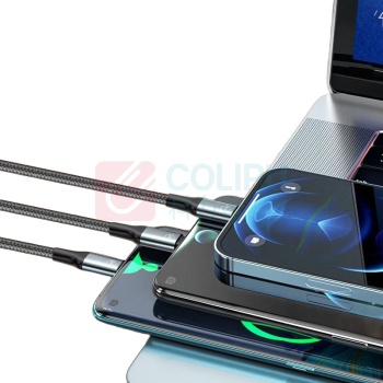 领臣 LINGCHEN Type-C数据线一拖三C口快充66W适用苹果Type-c安卓手机iPhone14/一拖三充电器线 LC-443 1.8米