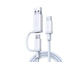 绿联 UGREEN Type-C数据线 US286 PD60W-USB+Type-C二合一 1米