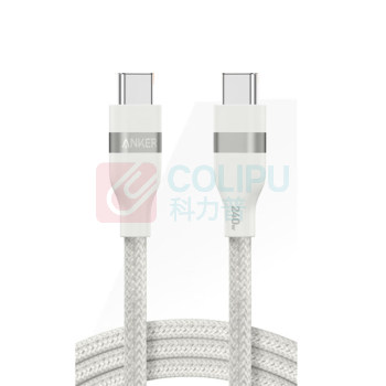 安克 ANKER 编织数据线双Type-c接口 A82E2 240W1.8米 (白色)