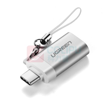 绿联 UGREEN Type-C转接头 安卓USB3.0数据线USB-C转换器头OTG挂绳 通用华为p20荣耀小米8手机苹果MacBook接U盘 50284 US270 单芯