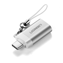 绿联 UGREEN Type-C转接头 安卓USB3.0数据线USB-C转换器头OTG挂绳 通用华为p20荣耀小米8手机苹果MacBook接U盘 50284 US270 单芯