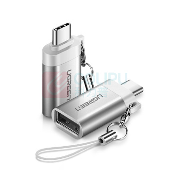 绿联 UGREEN Type-C转接头 安卓USB3.0数据线USB-C转换器头OTG挂绳 通用华为p20荣耀小米8手机苹果MacBook接U盘 50284 US270 单芯