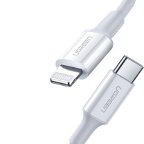 绿联 UGREEN Type-C转Lightning数据线 10493 US171 1米 (白色)