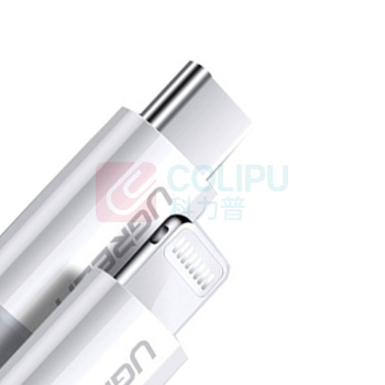 绿联 UGREEN Type-C转Lightning数据线 10493 US171 1米 (白色)