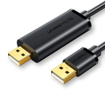 绿联 UGREEN USB对拷线 电脑数据对传线 免驱多功能传输连接线 鼠标键盘互联共享线 双USB口对拷线 20233 2米 