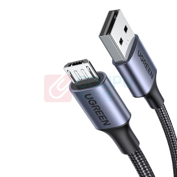 绿联 UGREEN 安卓数据线快充线2A快充Micro USB充电器线 60136 US289 1米 (黑色)
