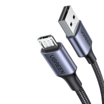 绿联 UGREEN 安卓数据线快充线2A快充Micro USB充电器线 60136 US289 1米 (黑色)