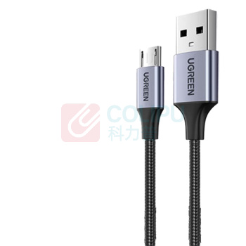 绿联 UGREEN 安卓数据线快充线2A快充Micro USB充电器线 60136 US289 1米 (黑色)