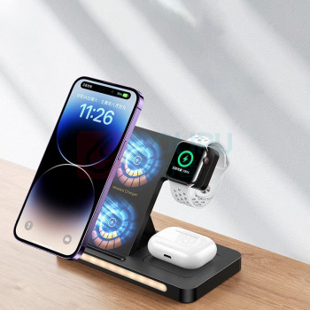 REMAX 明轩Pro 22W 多功能(免升级)桌面三合一折叠支架无线充电器 RP-W70 (白色)