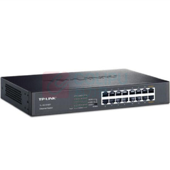 普联 TP-LINK 16口百兆 千兆交换机 企业级交换器 TL-SG1016DT 
