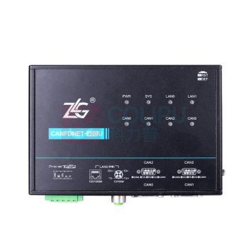ZLG 致远电子 以太网转CANFD/CAN设备 CANFDNET-400U 工业级高性能 (黑色)