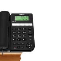 飞利浦 PHILIPS 座机 CORD026 固定 10组黑名单/来电指示灯提示 (黑色) 办公家用
