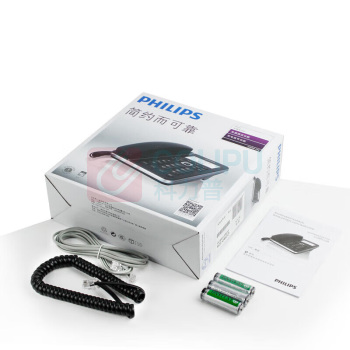 飞利浦 PHILIPS 座机 固定电话 办公家用 一键拨号 转接 来电报号 CORD228 (黑色)