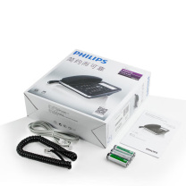 飞利浦 PHILIPS 座机 固定电话 办公家用 一键拨号 转接 来电报号 CORD228 (黑色)
