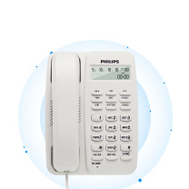 飞利浦 PHILIPS 电话机座机 固定电话 办公家用 免电池设计 来电显示 TD-2808 (白色)