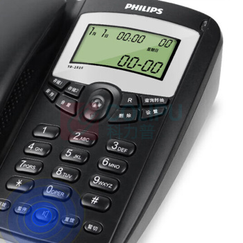 飞利浦 PHILIPS 座机 固定电话 TD-2816 (蓝色) 办公家用 免电池 来电显示 双插孔