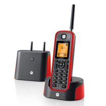 摩托罗拉 MOTOROLA 无绳电话机 子母机单机 O201C 远距离 数字 (红色) 办公家用 中英文可扩展 豪宅别墅定制