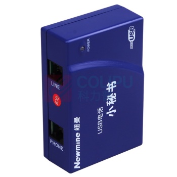 纽曼 Newmine 商务办公小秘书单路录音盒 NM-LYH-1 接口:pstn;USB (蓝色)