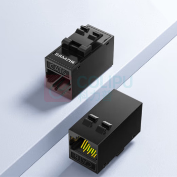 山泽 SAMZHE 六类24口免打配线架 WAN-77 482*45*30mm  CAT6非屏蔽直通模块网络配线架
