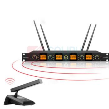 海康威视 HIKVISION 1拖4无线话筒 DS-KAM417-R 一套装 (黑色)