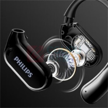 飞利浦 PHILIPS 舒适圈蓝牙耳机 骨传导概念真无线挂耳开放式 TAT3739 (黑)