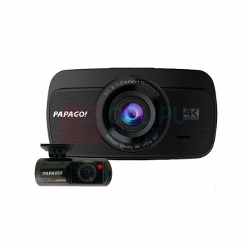 PAPAGO! 行车记录仪 D5 前后双录 3英寸屏 2160p分辨率 (黑色)