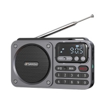 山水 sansui 收音机老人老年人充电插卡迷你小音箱便携式随身听FM调频广播音响蓝牙音箱音乐播放器 M30 (灰色)