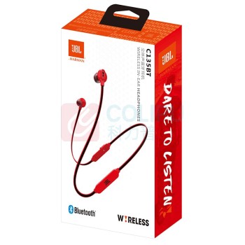 JBL 入耳式无线蓝牙耳机 C135BT (青春红) 快充磁吸