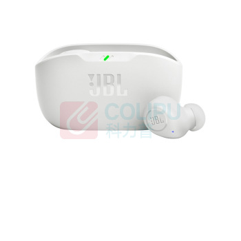 JBL 真无线蓝牙耳机 WAVE BUDS (珍珠白) 入耳式音乐耳机智能环境音双耳传输适用苹果安卓手机W100TWS升级款