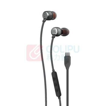 JBL 耳机 TUNE310C Type-C接口, 入耳式 (黑色) 适用于USBc设备