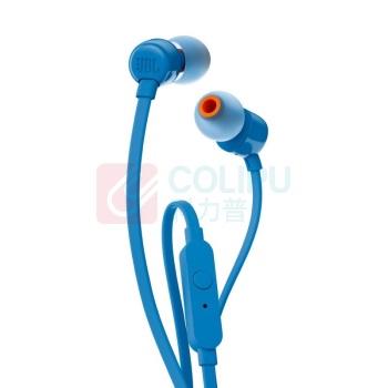 JBL 耳机 T110 入耳式有线耳机 (蓝色)