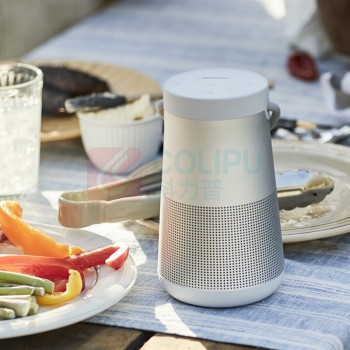 Bose 蓝牙音响 扬声器 Revolve II 360度环绕防水无线 (银色) 电脑桌面音响