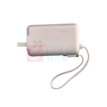 安克 ANKER 三合一能量棒 充电宝充电器 自带Type-C线 30W快充 A1636 5000毫安 (樱花粉)