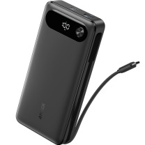 安克 ANKER 65W多口快充充电宝 自带C线 AI控温快充 A1383 20000毫安 (黑色)