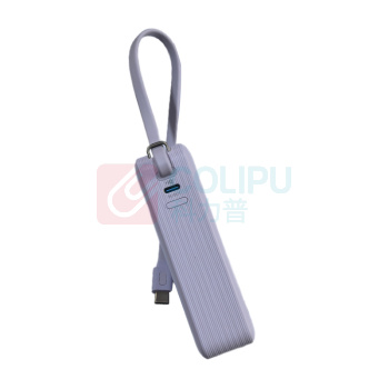 安克 ANKER 三合一能量棒 充电宝充电器 自带Type-C线 30W快充 A1637 10000毫安 (丁香紫)
