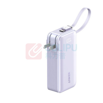 安克 ANKER 三合一能量棒 充电宝充电器 自带Type-C线 30W快充 A1637 10000毫安 (丁香紫)