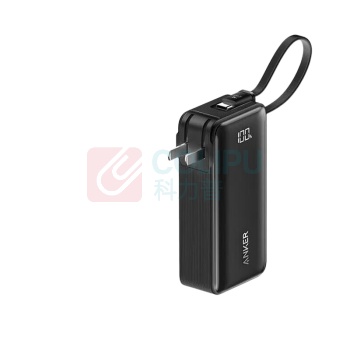安克 ANKER 三合一能量棒 充电宝充电器 自带Type-C线 30W快充 A1637 10000毫安 (能量黑)