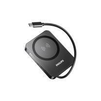 飞利浦 PHILIPS 无线磁吸充电宝 DLP2717B/93 自带线10000毫安 (灰色)