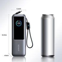 安克 ANKER 充电宝 A1659 165W充电宝超大容量自带伸缩线25000毫安 (黑色)