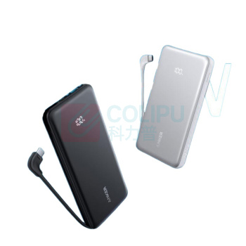 安克 ANKER 自带type-c线充电宝 快充移动电源 A110E 20000毫安 (黑色)
