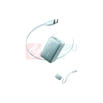 安克 ANKER 45W自带伸缩线快充 充电宝 移动电源 A1638 10000毫安 (黑色)