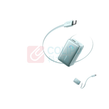 安克 ANKER 45W自带伸缩线快充 充电宝 移动电源 A1638 10000毫安 (白色)