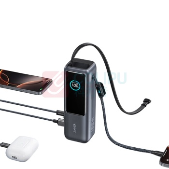 安克 ANKER 能量舱充电宝 A1695 自带线165W/25000毫安 (锖色)