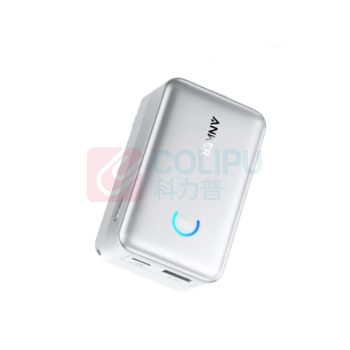 安克 ANKER 自带伸缩线移动电源 A1638 10000毫安45W (白色)