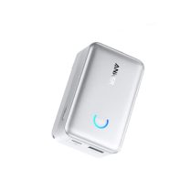 安克 ANKER 自带伸缩线移动电源 A1638 10000毫安45W (白色)